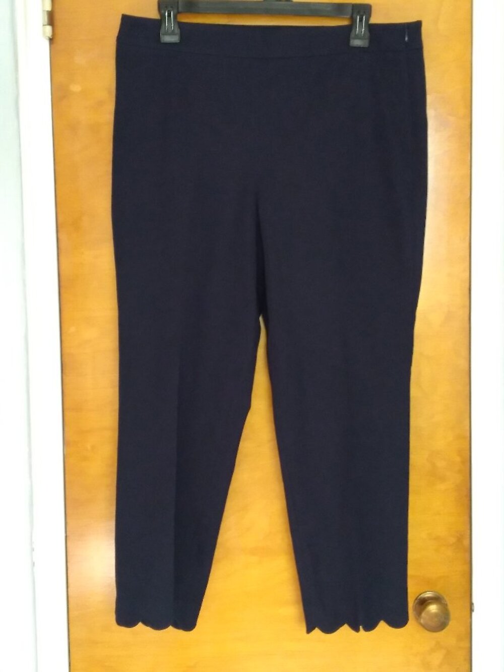 Talbots Navy Chatham Crop Pants Size 10